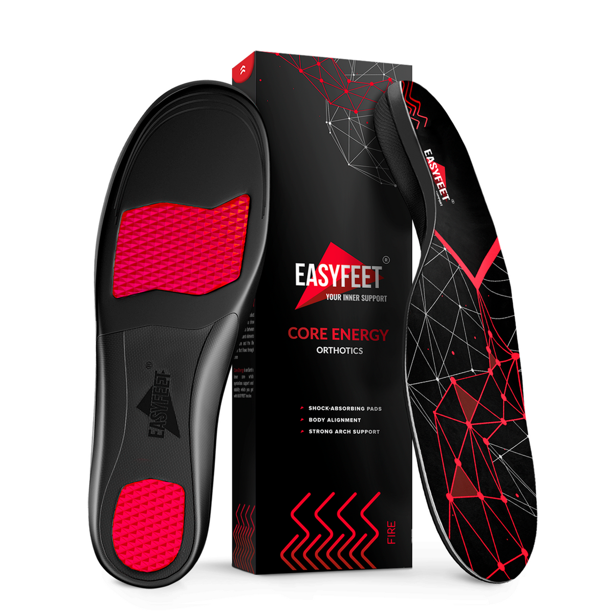 EasyFeet Plantar Fasciitis Insoles Core Energy Inserts