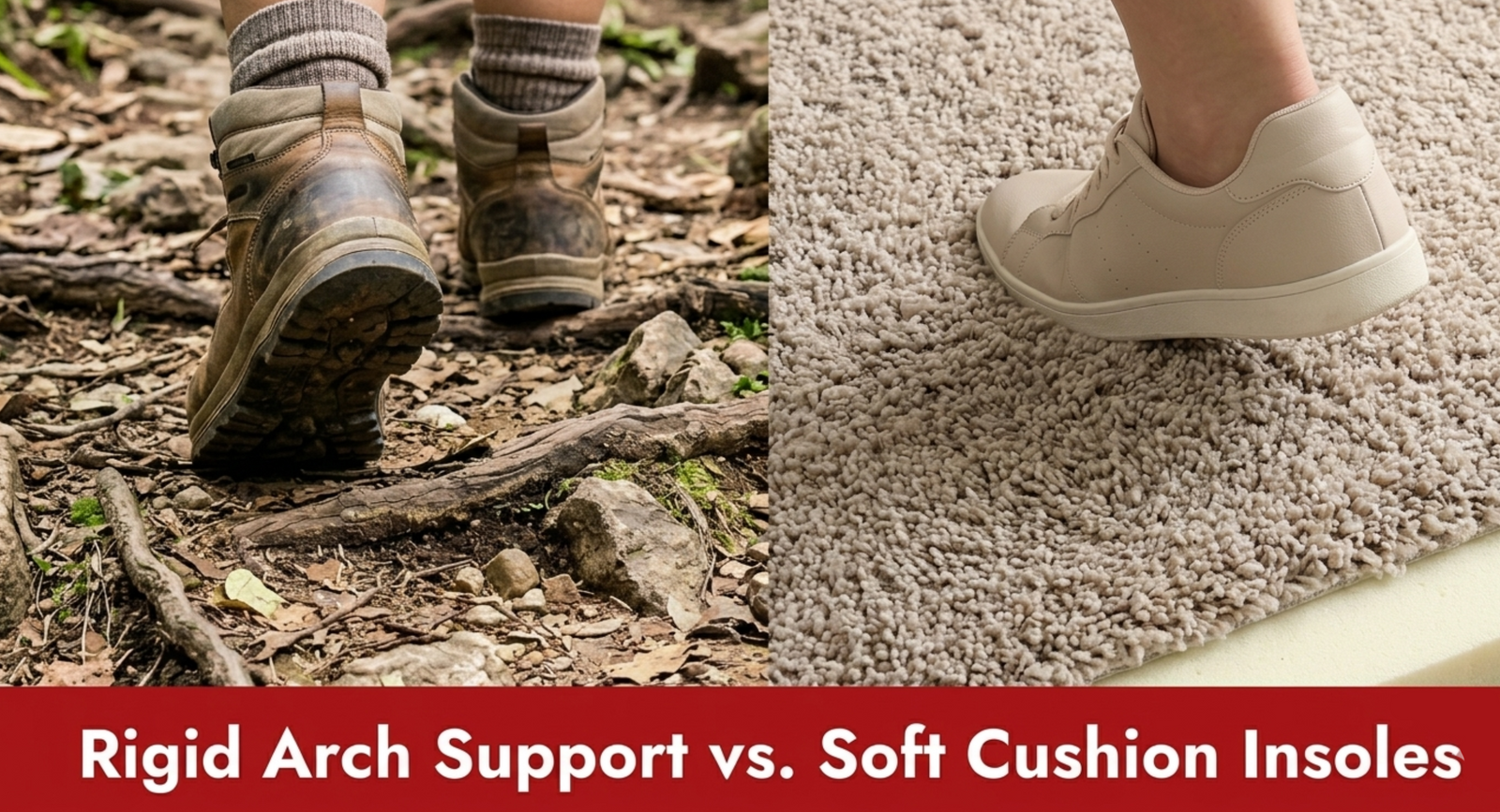 Rigid Arch Support vs. Soft Cushion Insoles | EASYFEET Guide