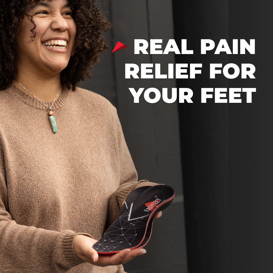 Black Model EasyFeet Arch Support Insoles Pain Relieve Inserts