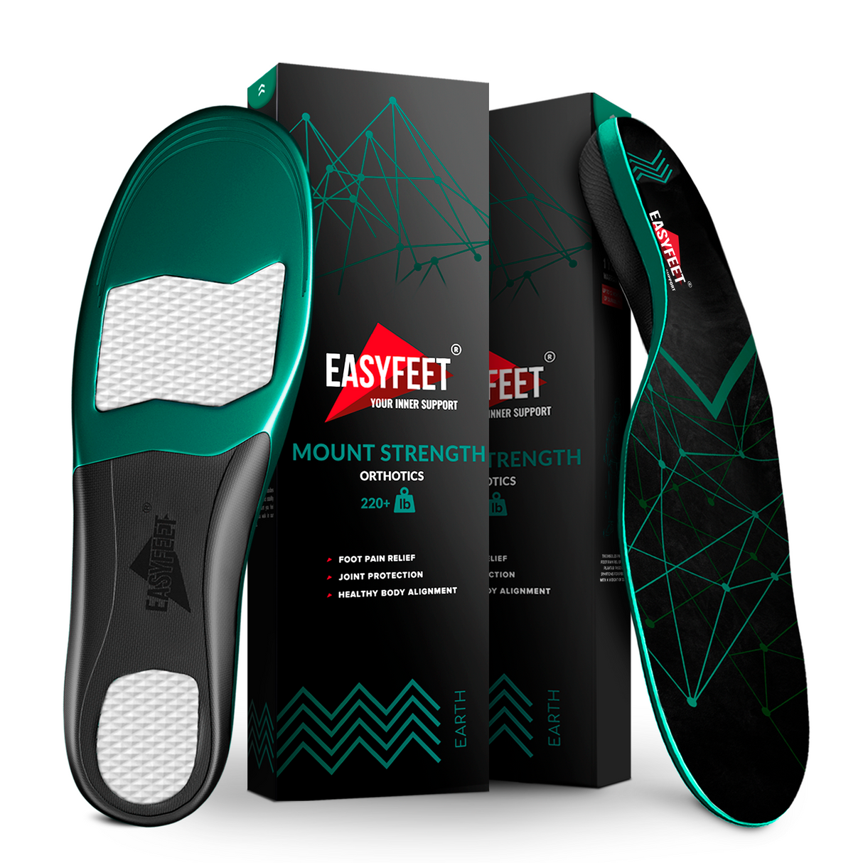 220 LBS Mount Strength Easy Feet insoles Orthotics for heavy guys EASYFEET. Orthotic solutions