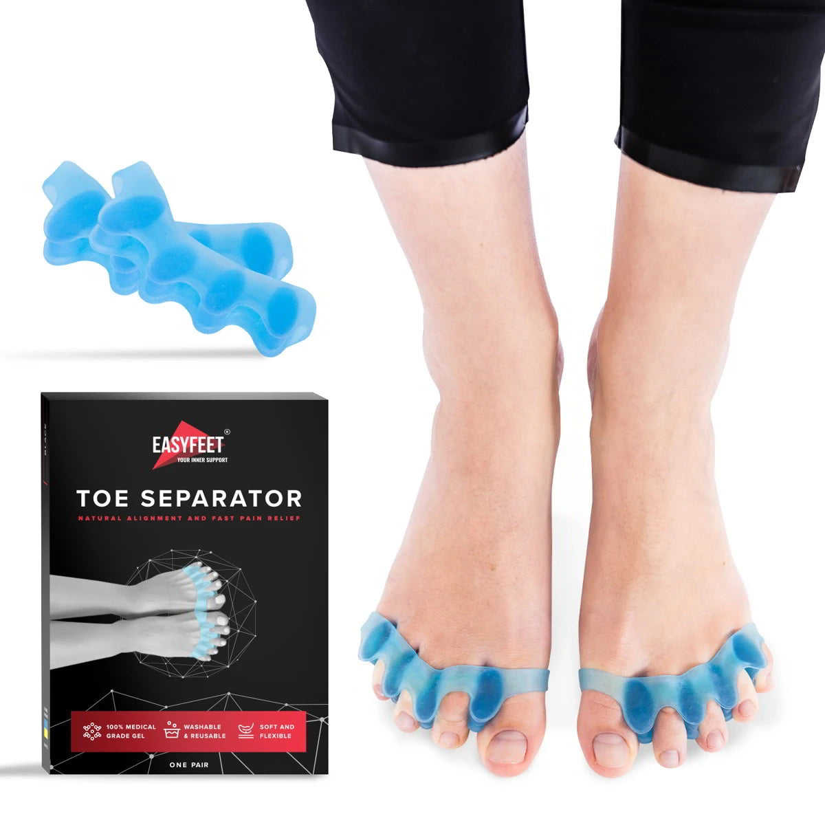Gel Separating Toe Alignment Socks